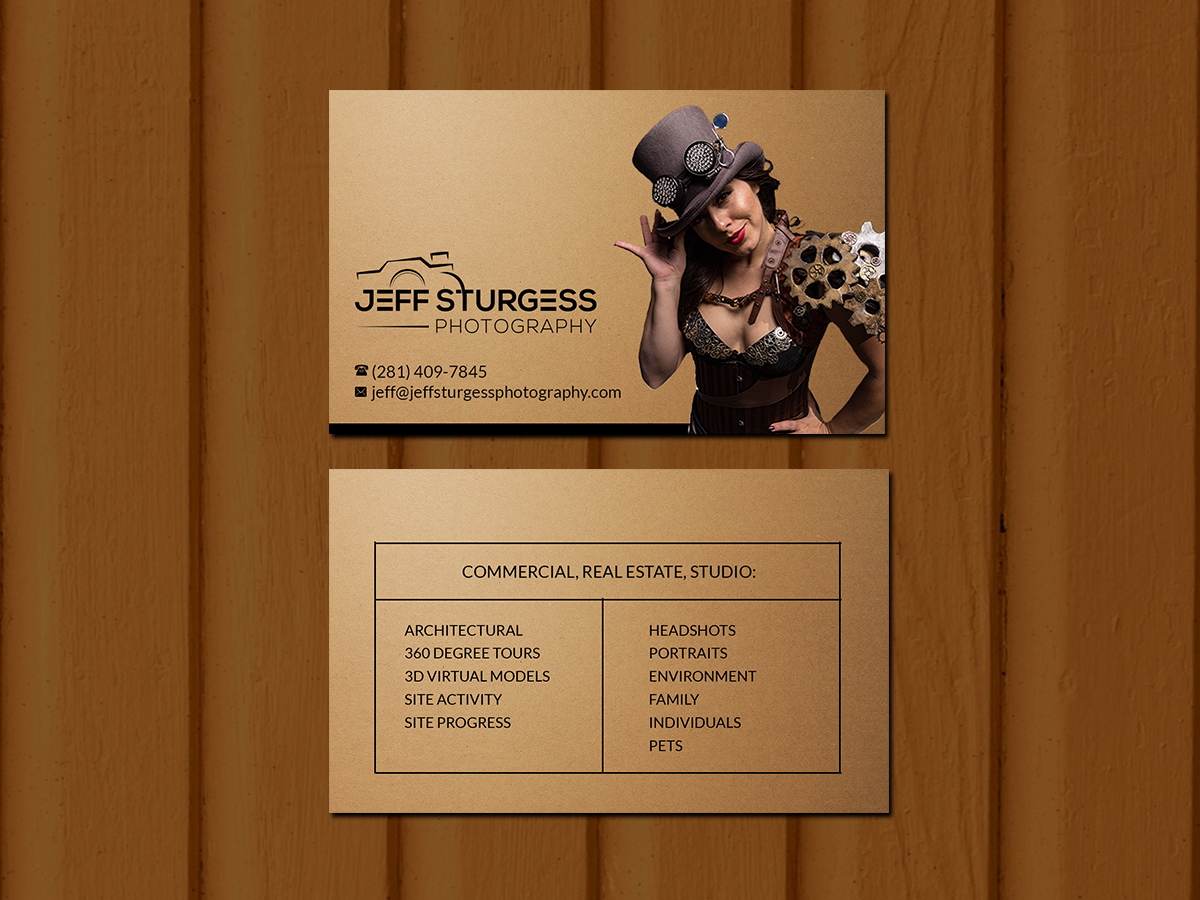 Diseño de Tarjeta de Presentación por Creations Box 2015 para Jeff Sturgess Photography LLC | Diseño #18675803