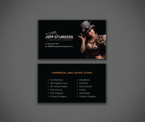 Visitenkarten-Design von cini.angela87 für Jeff Sturgess Photography LLC | Design: #18677254