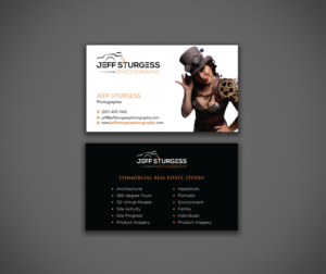 Visitenkarten-Design von cini.angela87 für Jeff Sturgess Photography LLC | Design: #18678012