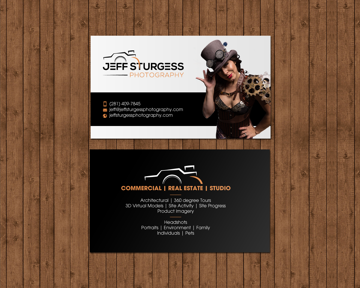 Diseño de Tarjeta de Presentación por chandrayaan.creative para Jeff Sturgess Photography LLC | Diseño #18671897