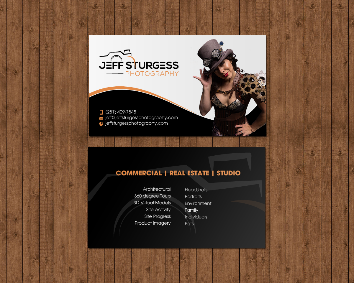 Diseño de Tarjeta de Presentación por chandrayaan.creative para Jeff Sturgess Photography LLC | Diseño #18671898