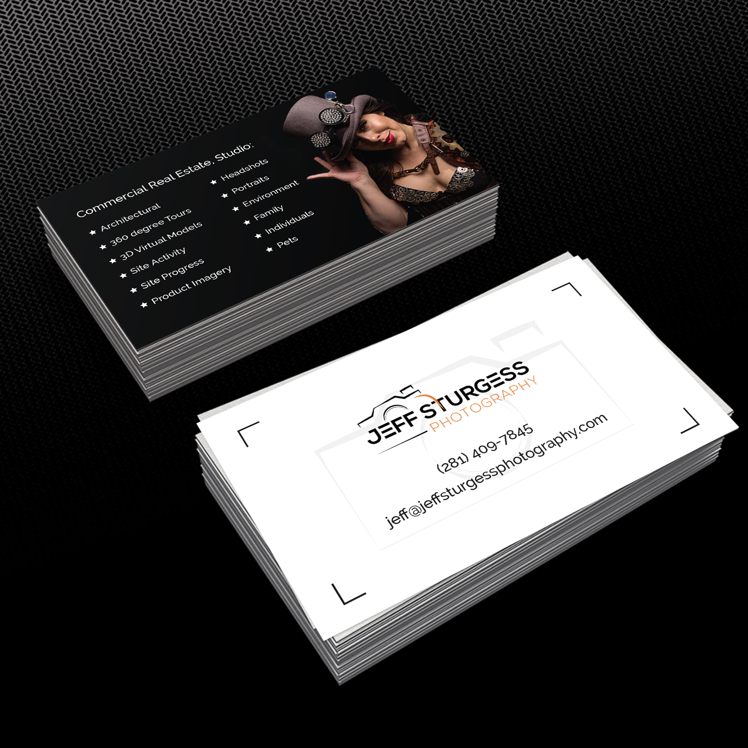 Visitenkarten-Design von Creative Jiniya für Jeff Sturgess Photography LLC | Design #18670677