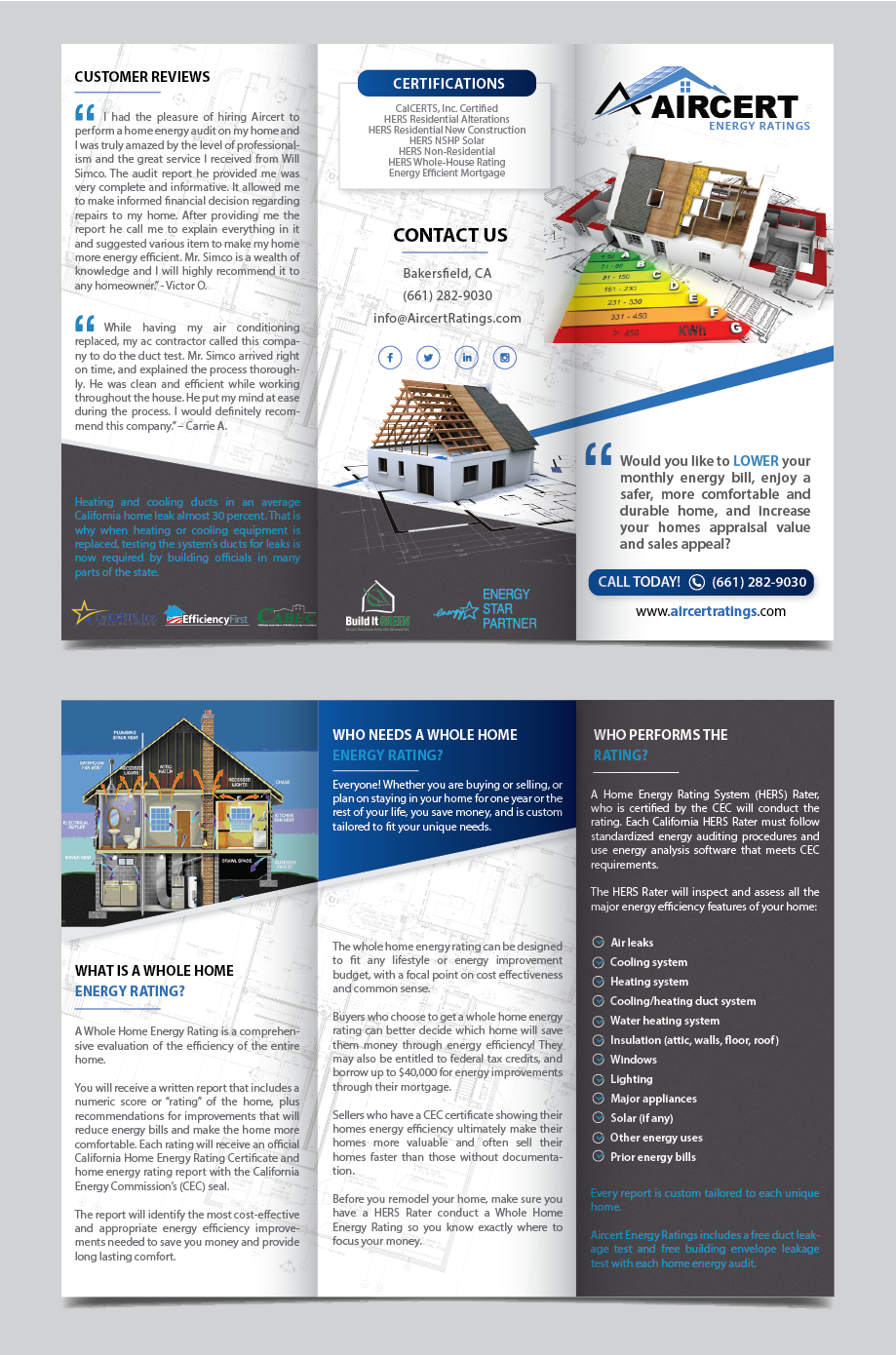 Flyer Design by alex989 for Aircert Energy Ratings, Inc. | Design #18672355