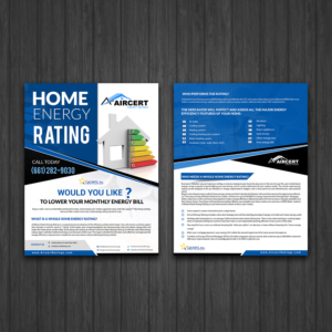 Design de Flyer par debdesign pour Aircert Energy Ratings, Inc. | Design : #18672428