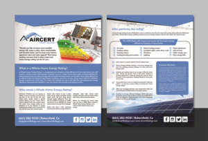 Design de Flyer par Deziners Zone pour Aircert Energy Ratings, Inc. | Design : #18682826