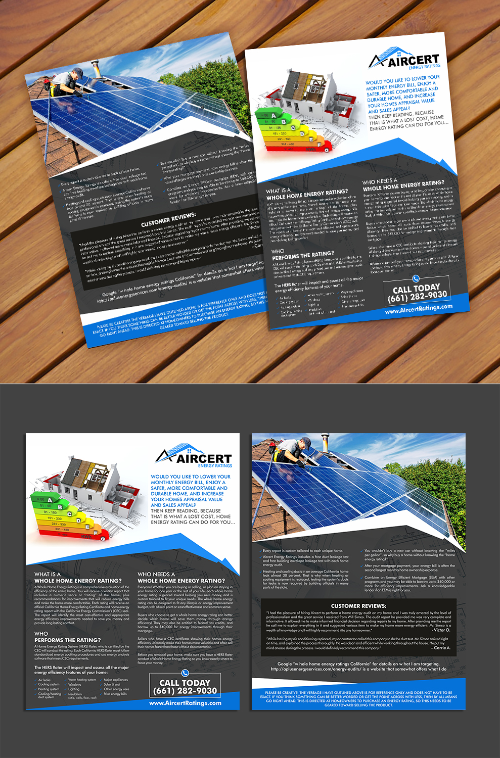 Design de Flyer par ecorokerz pour Aircert Energy Ratings, Inc. | Design #18671980