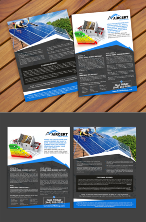 Diseño de Flyer por ecorokerz para Aircert Energy Ratings, Inc. | Diseño #18671980