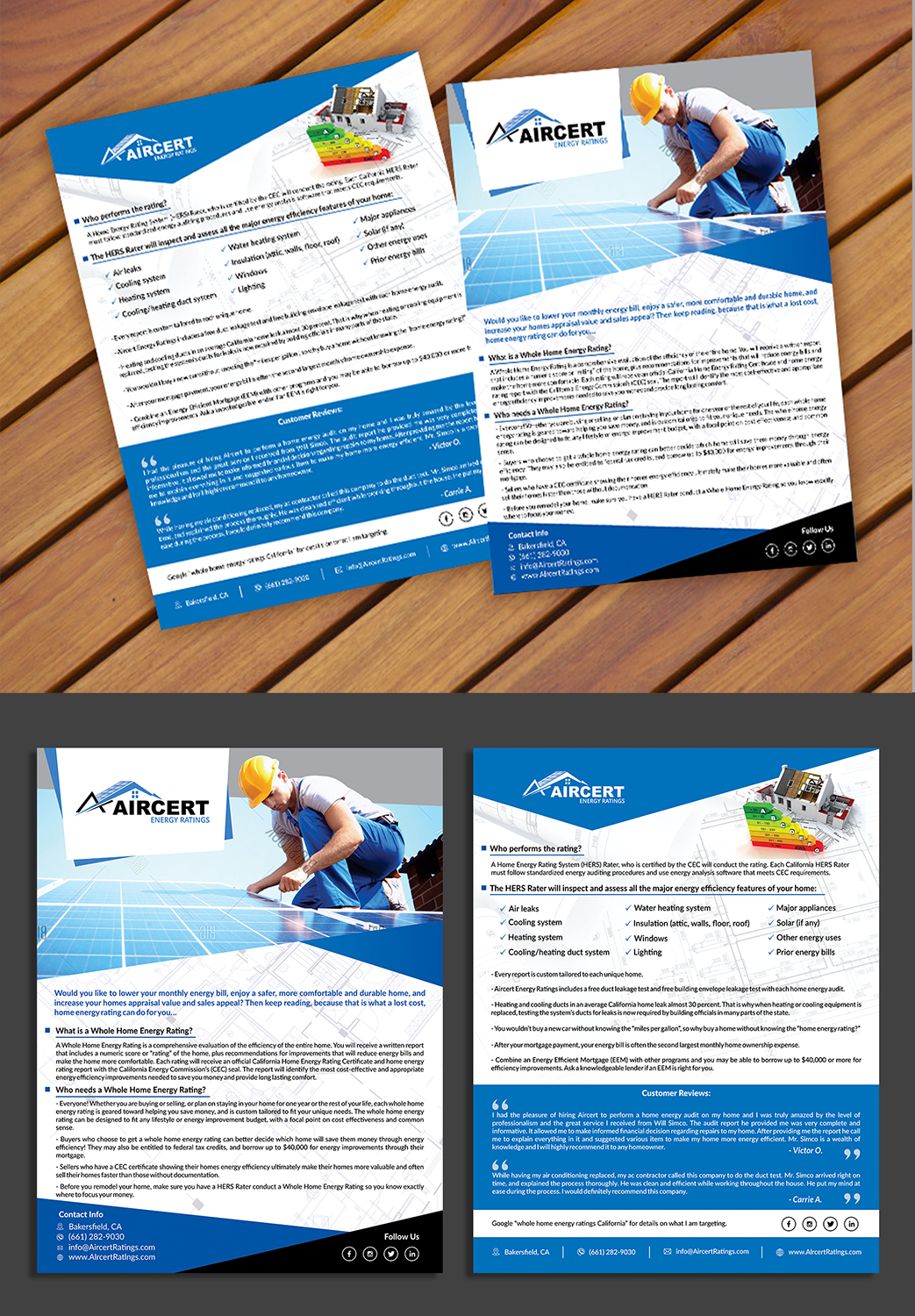 Flyer Design by ecorokerz for Aircert Energy Ratings, Inc. | Design #18672644
