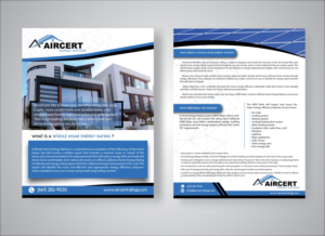 Diseño de Flyer por Fajr. para Aircert Energy Ratings, Inc. | Diseño #18706810