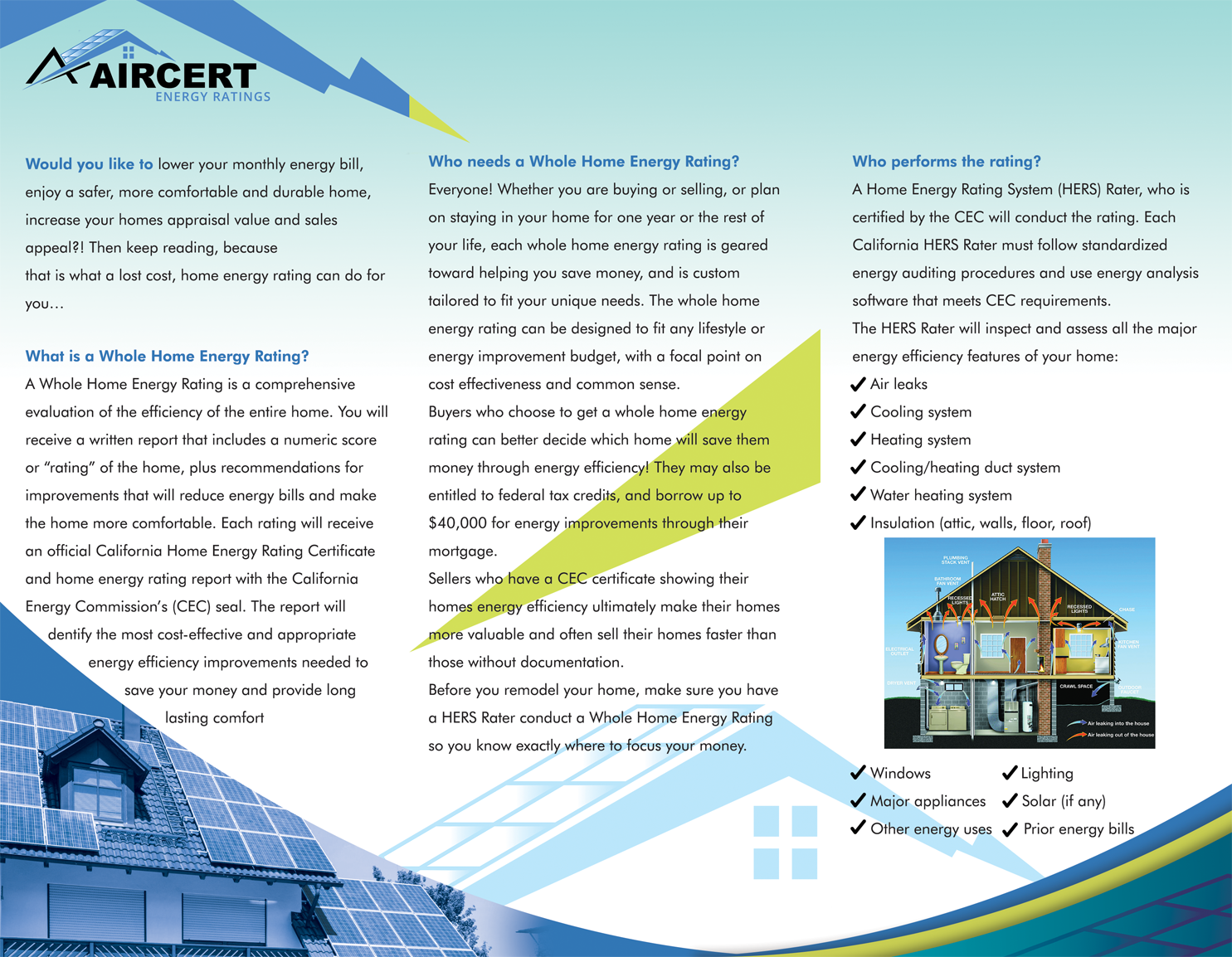 Design de Flyer par Zozavisky pour Aircert Energy Ratings, Inc. | Design #18673663