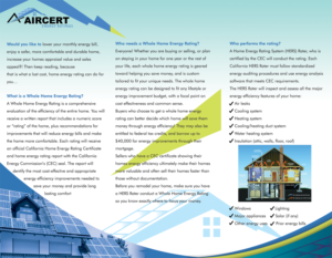 Diseño de Flyer por Zozavisky para Aircert Energy Ratings, Inc. | Diseño #18673663
