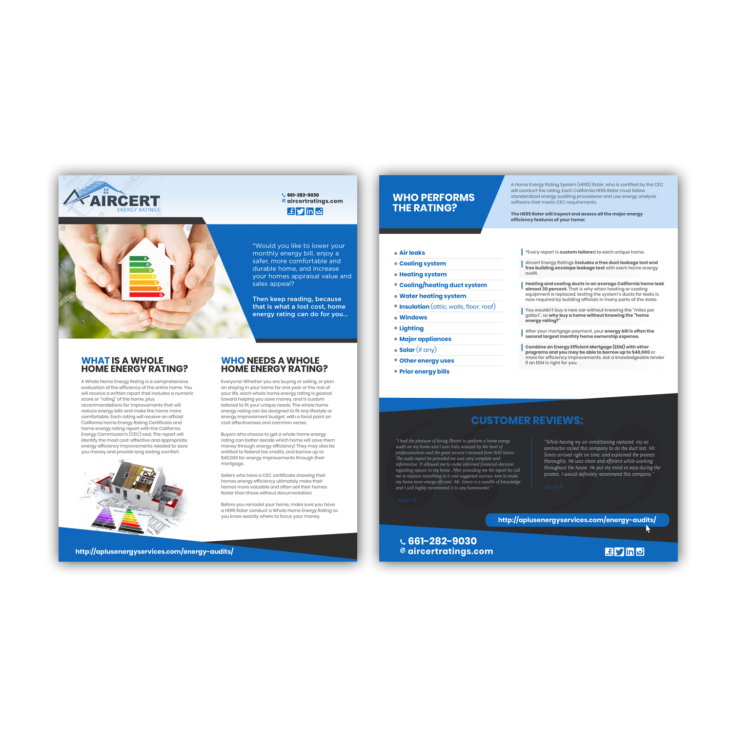 Flyer Design by ekta.web for Aircert Energy Ratings, Inc. | Design #18678278