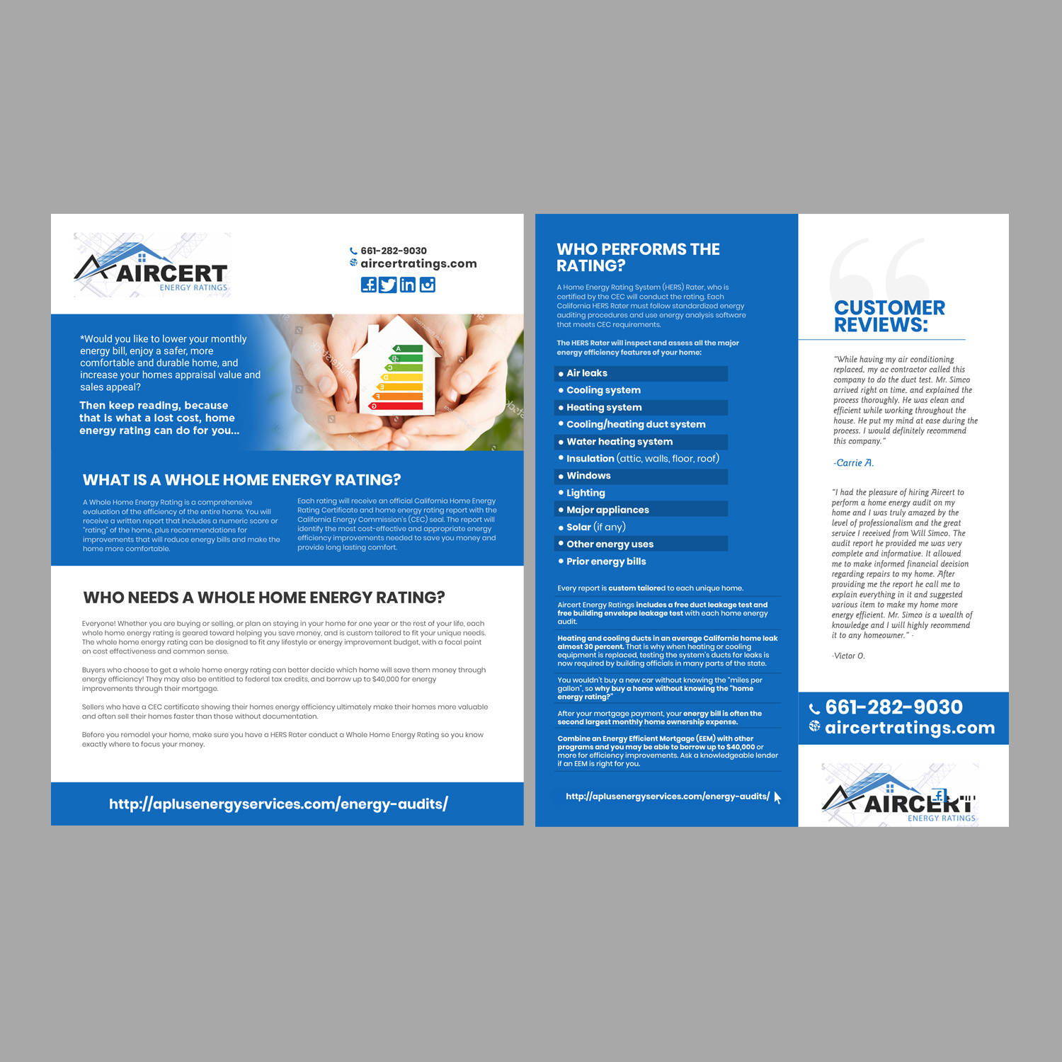 Flyer Design by ekta.web for Aircert Energy Ratings, Inc. | Design #18682255