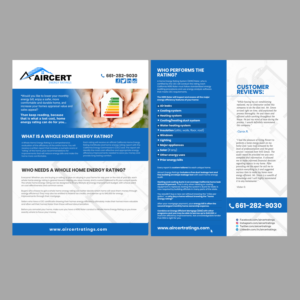 Design de Flyer par ekta.web pour Aircert Energy Ratings, Inc. | Design : #18789430