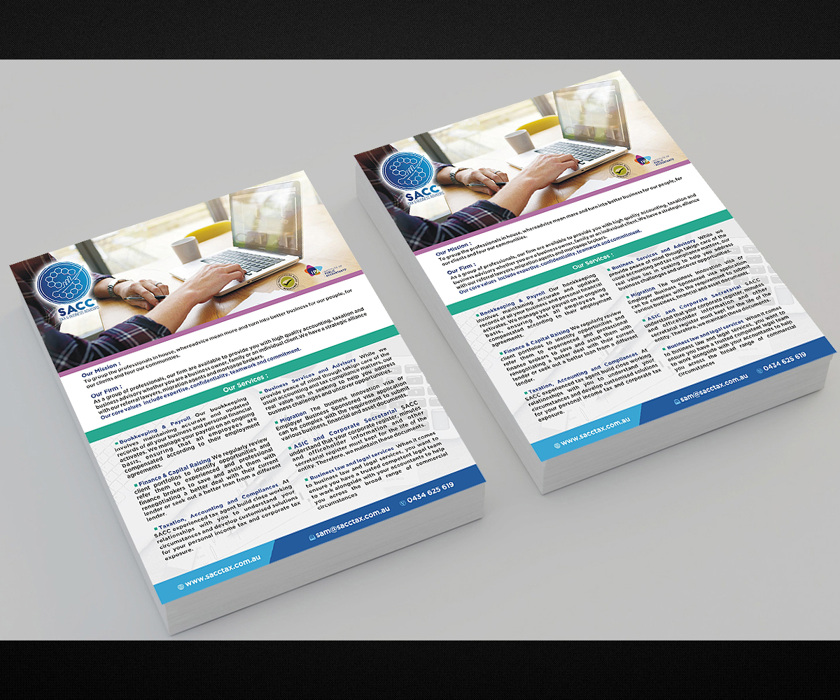 Design de Flyer par Designers Hub pour SACC Services pty ltd | Design #18724669