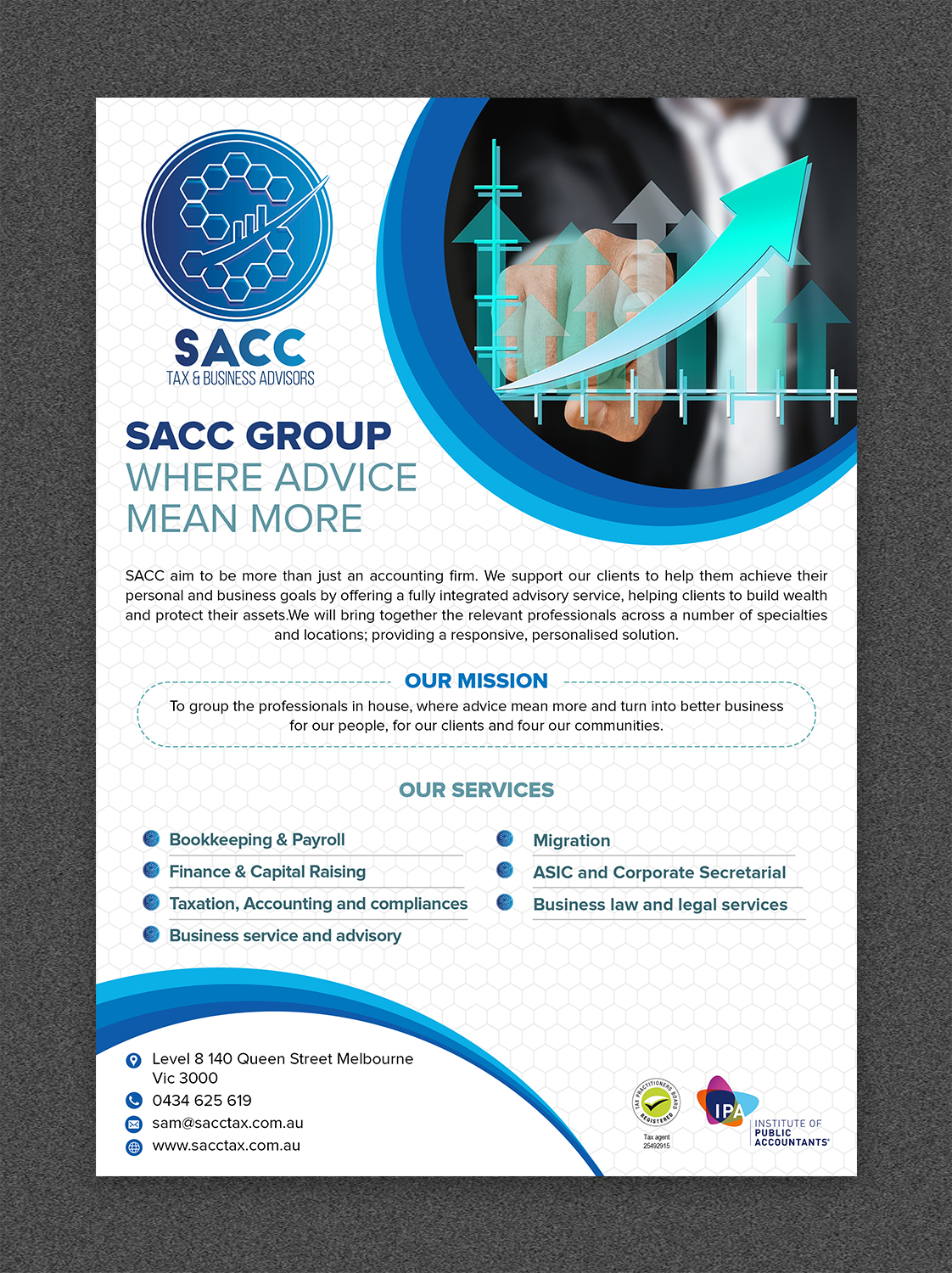 Flyer Design by ARTOGRAPHY for SACC Services pty ltd | Design #18726100