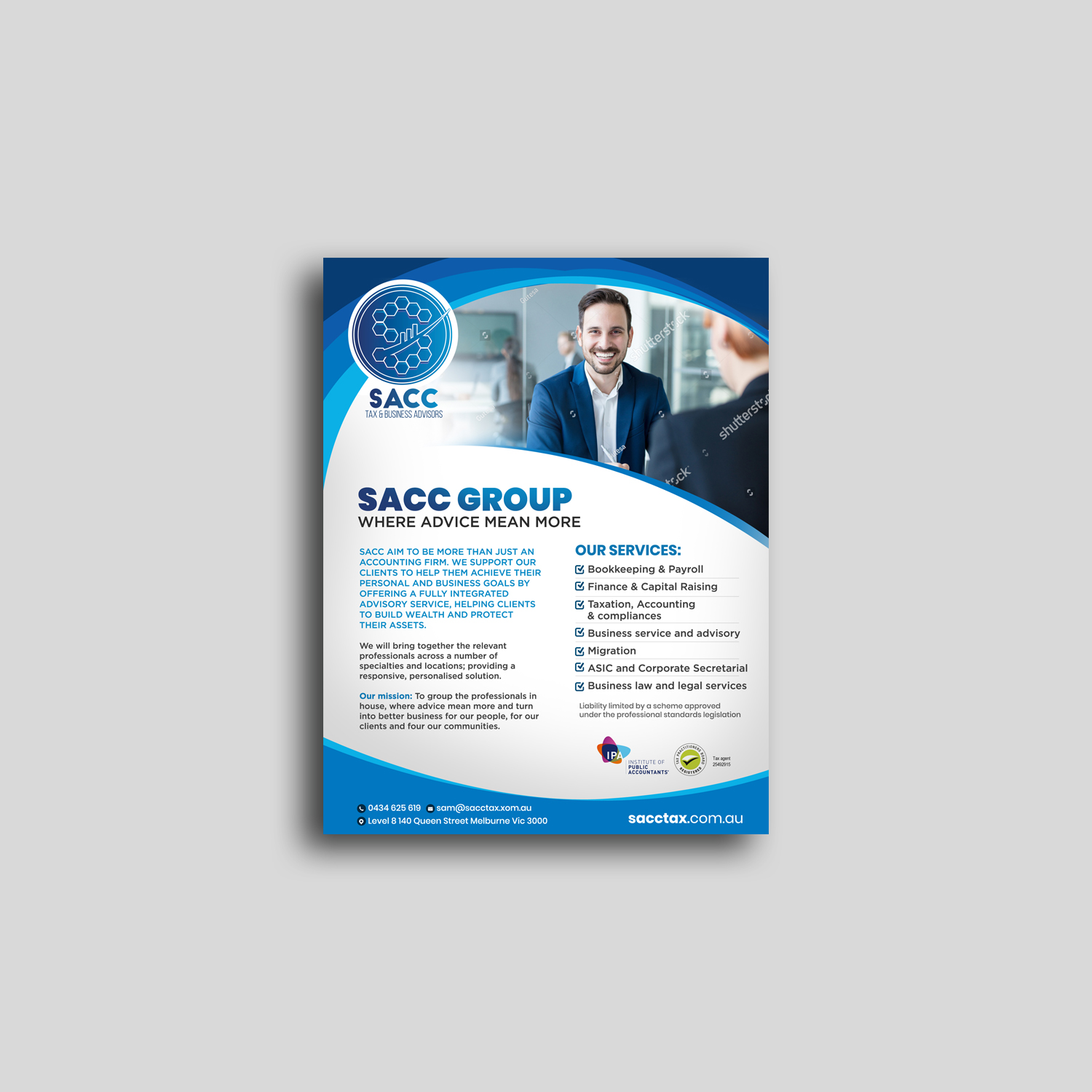 Design de Flyer par ekta.web pour SACC Services pty ltd | Design #18723095