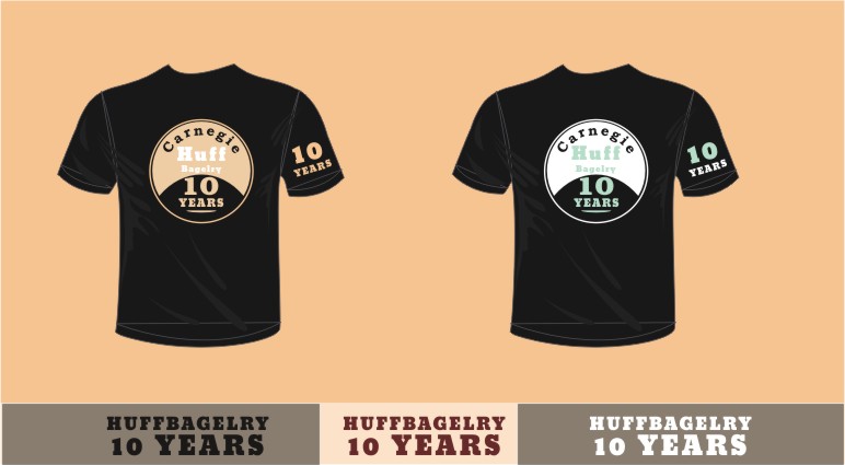 T-shirt Design by Haleem for huff bagelry | Design #18753658