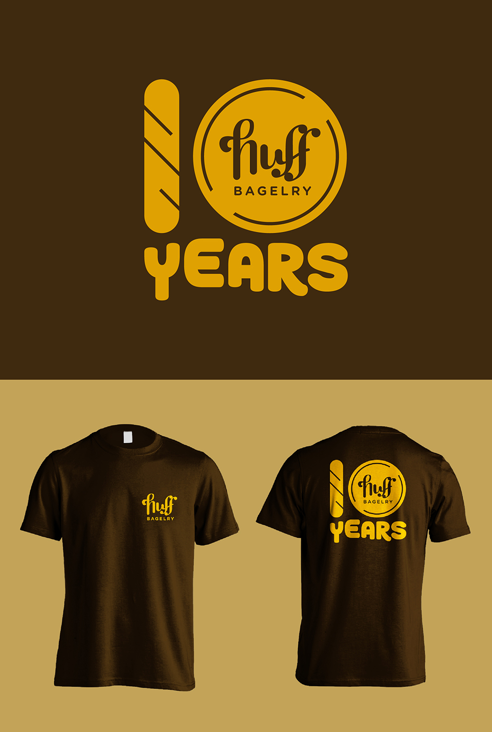 T-shirt Design by pecgi for huff bagelry | Design #18719819