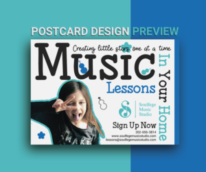 Soulfege Music Studio needs a promotional postcard design  | Business Card Design by JK18