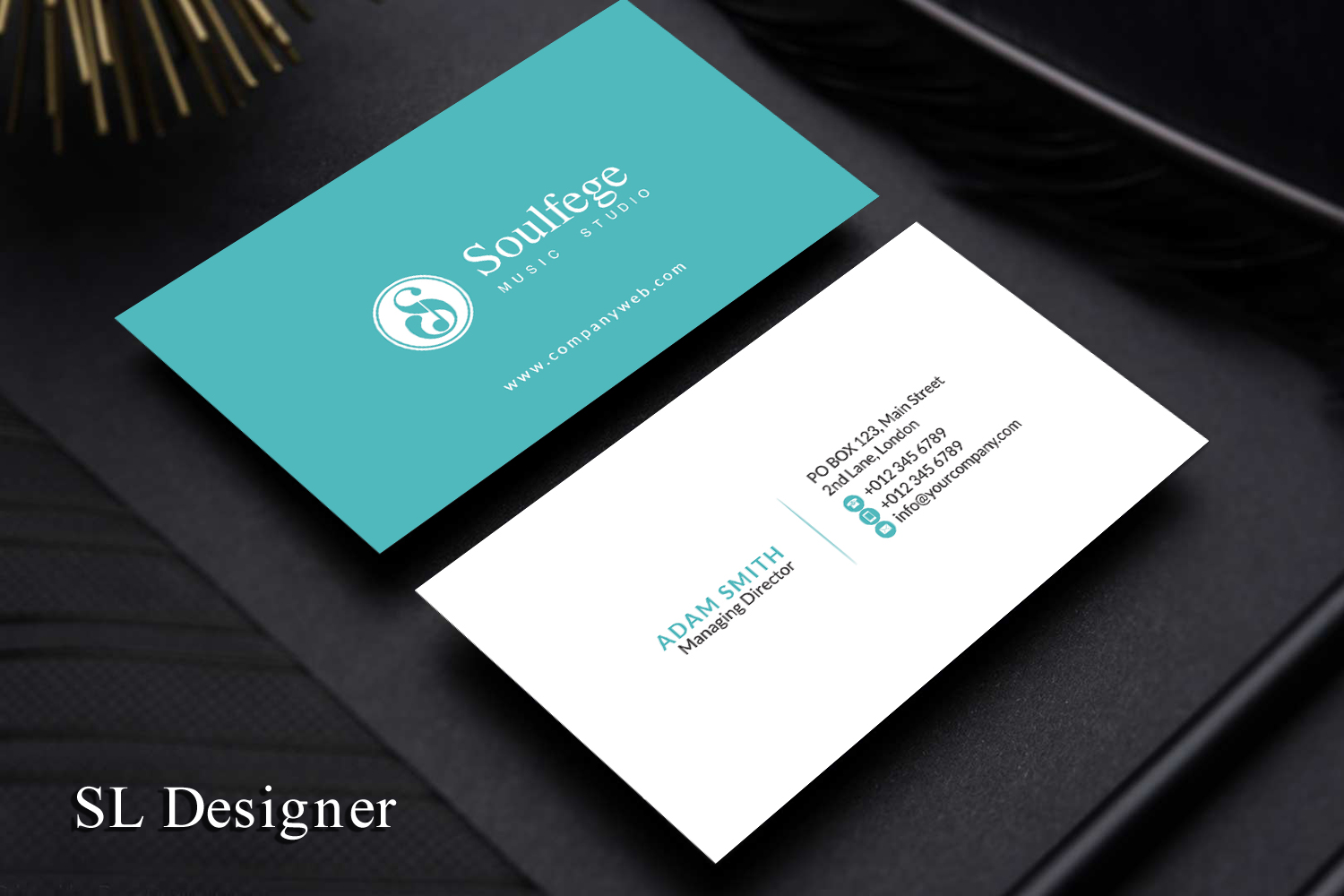 Business Card Design by SL Designer for Soulfege Music Studio LLC | Design #19099580