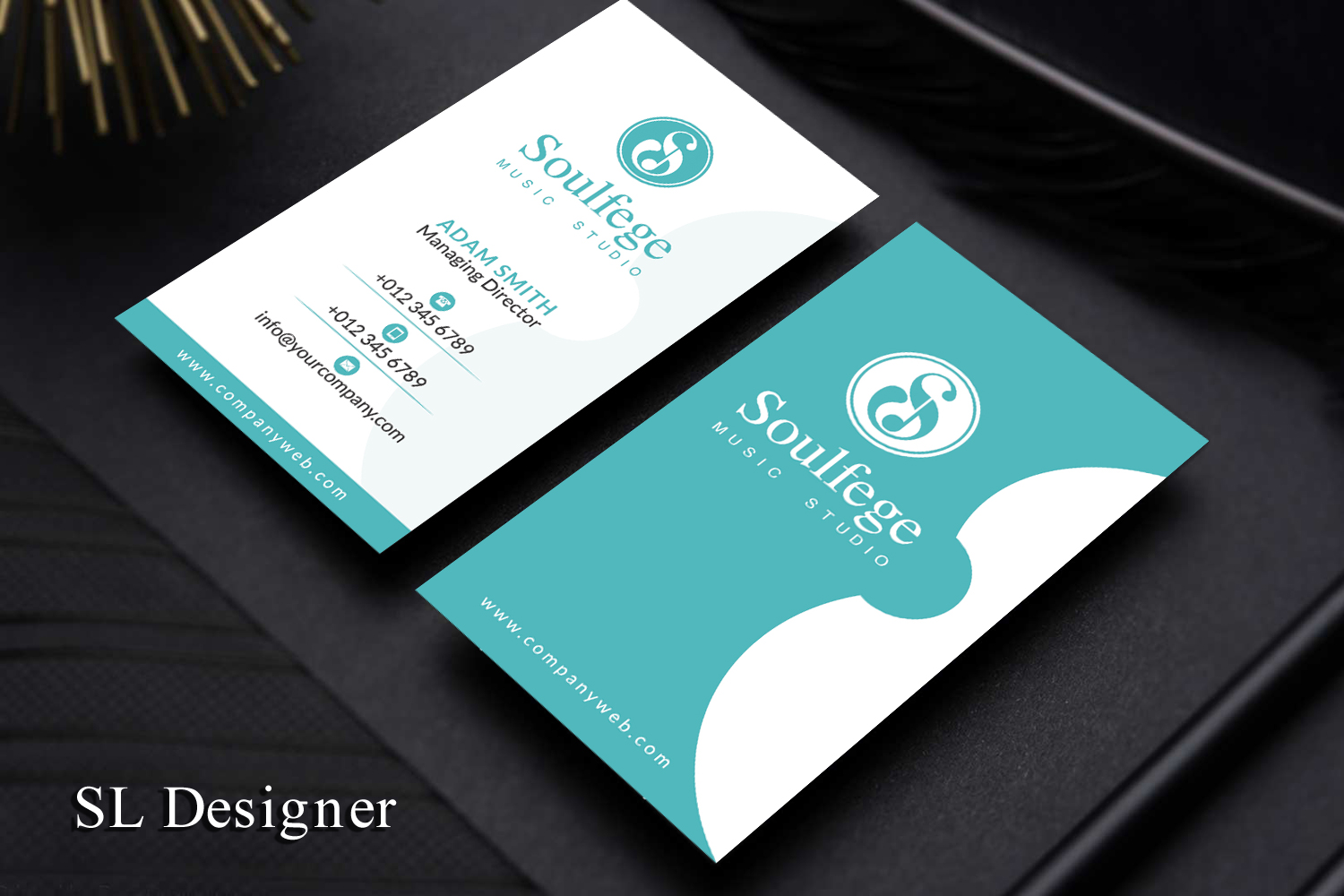 Business Card Design by SL Designer for Soulfege Music Studio LLC | Design #19099582