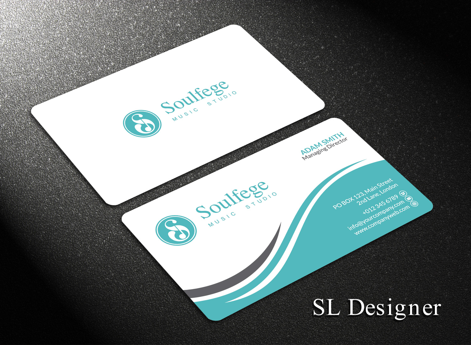 Business Card Design by SL Designer for Soulfege Music Studio LLC | Design #19099585