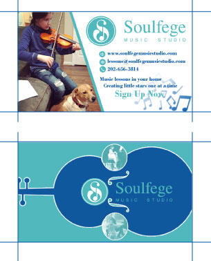 Business Card Design by Danon Alston for Soulfege Music Studio LLC | Design #19152070