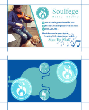 Business Card Design by Danon Alston for Soulfege Music Studio LLC | Design: #19152071