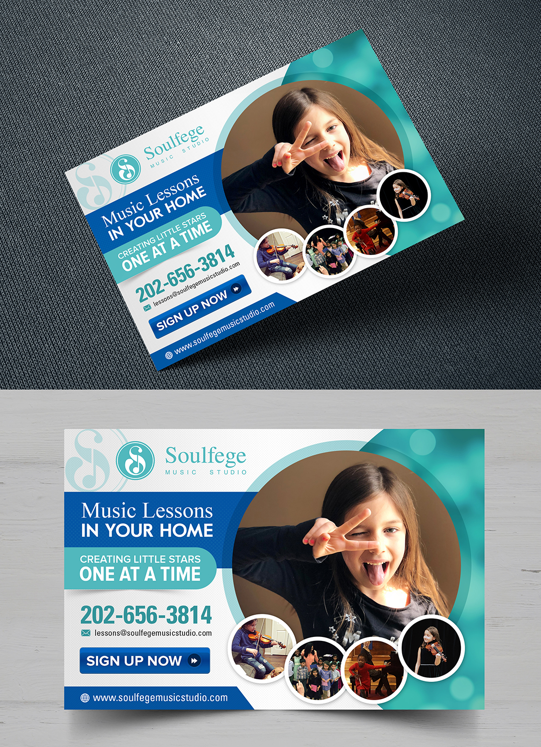 Business Card Design by SAI DESIGNS for Soulfege Music Studio LLC | Design #19159266