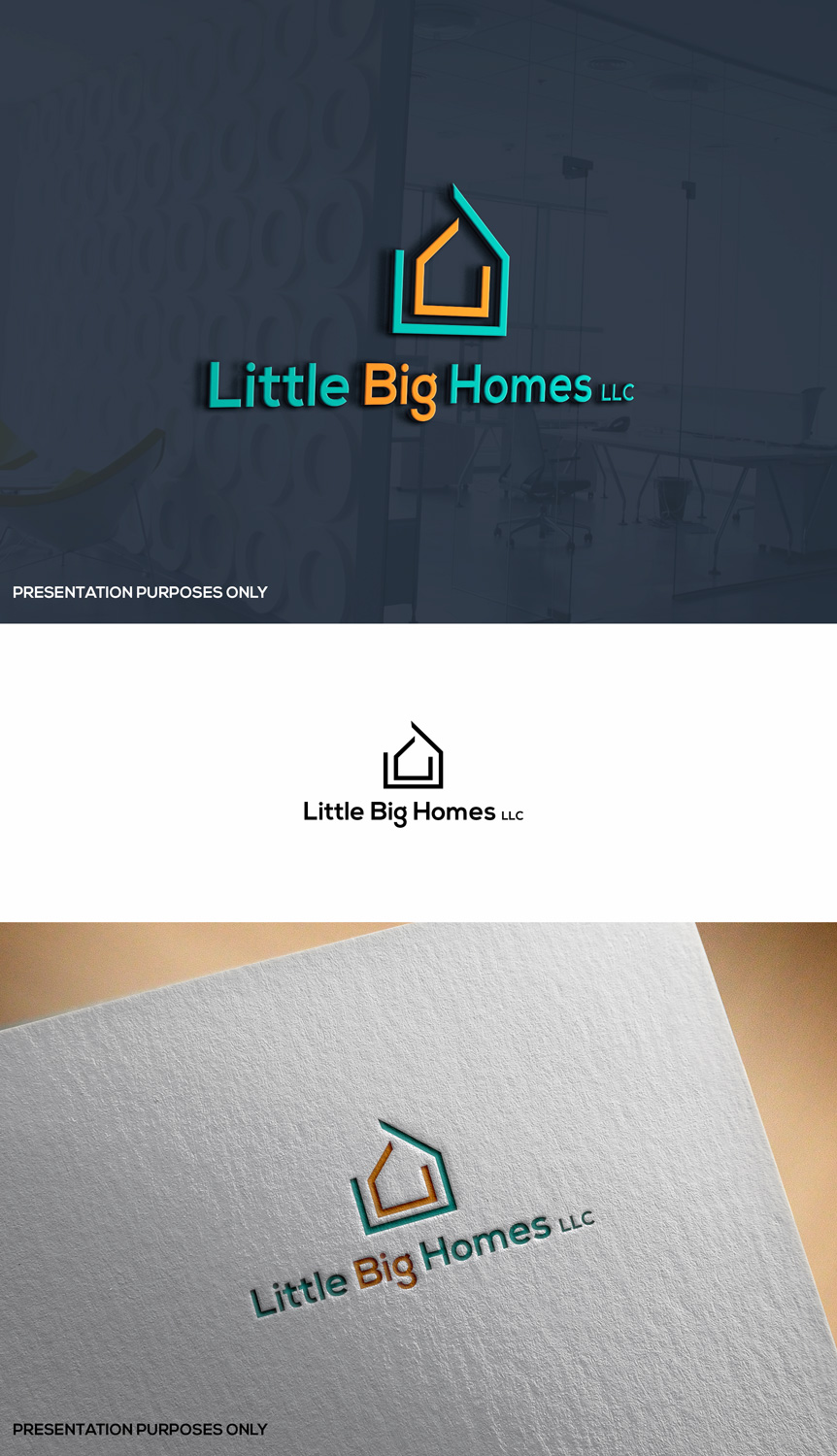 Playful Personable Home Builder Logo Design For Little Big Homes Home Builder Logo Design