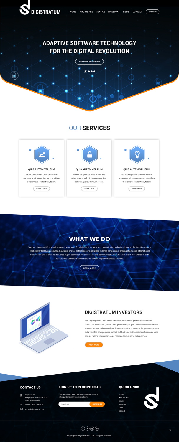 Web Design by pb for DigiStratum LLC | Design #18685380