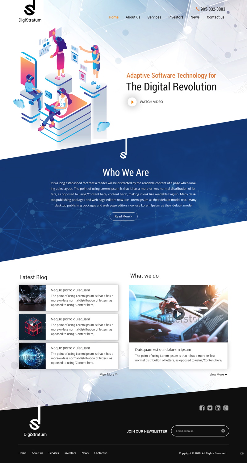 Web Design by pb for DigiStratum LLC | Design #18685381