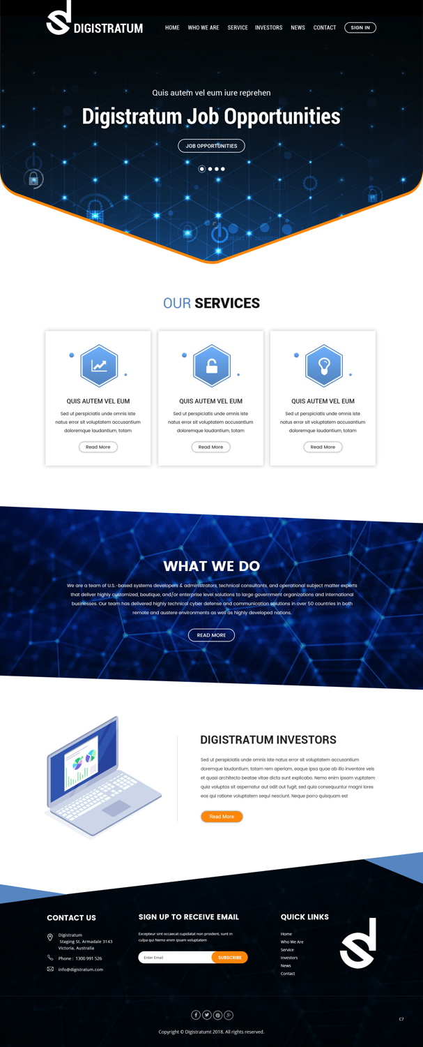 Web Design by pb for DigiStratum LLC | Design #18685382