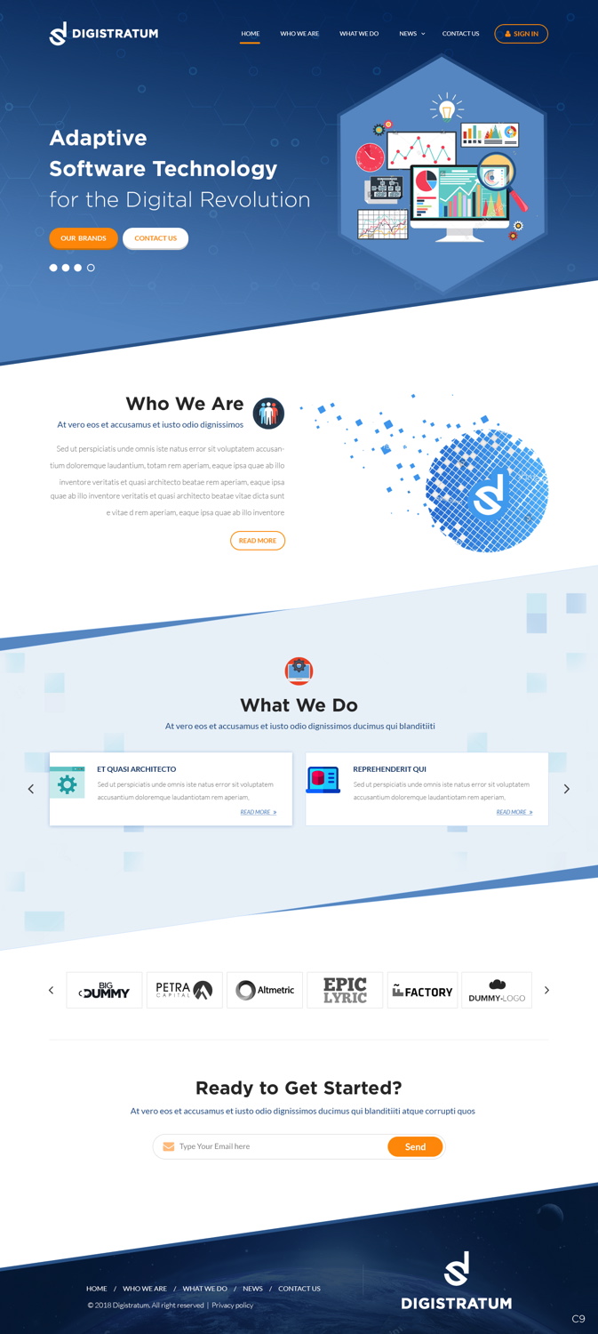 Web Design by pb for DigiStratum LLC | Design #18685383