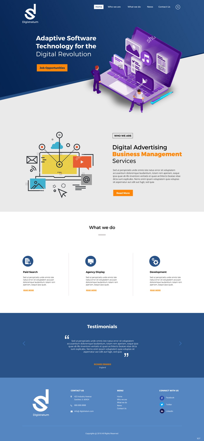Diseño Web por pb para DigiStratum LLC | Diseño #18685390