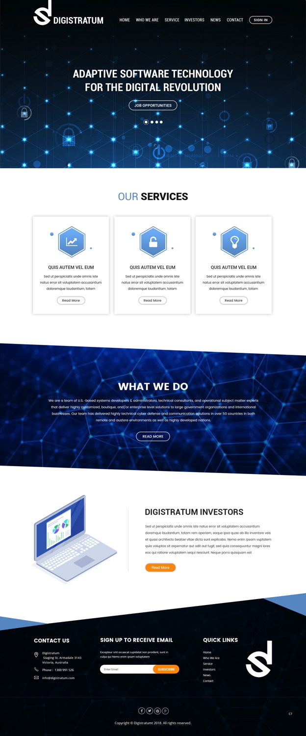 Web Design by pb for DigiStratum LLC | Design #18695163