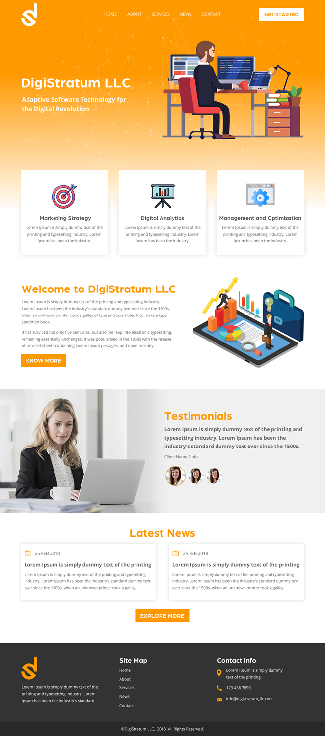 Web Design by rightway for DigiStratum LLC | Design #18695450