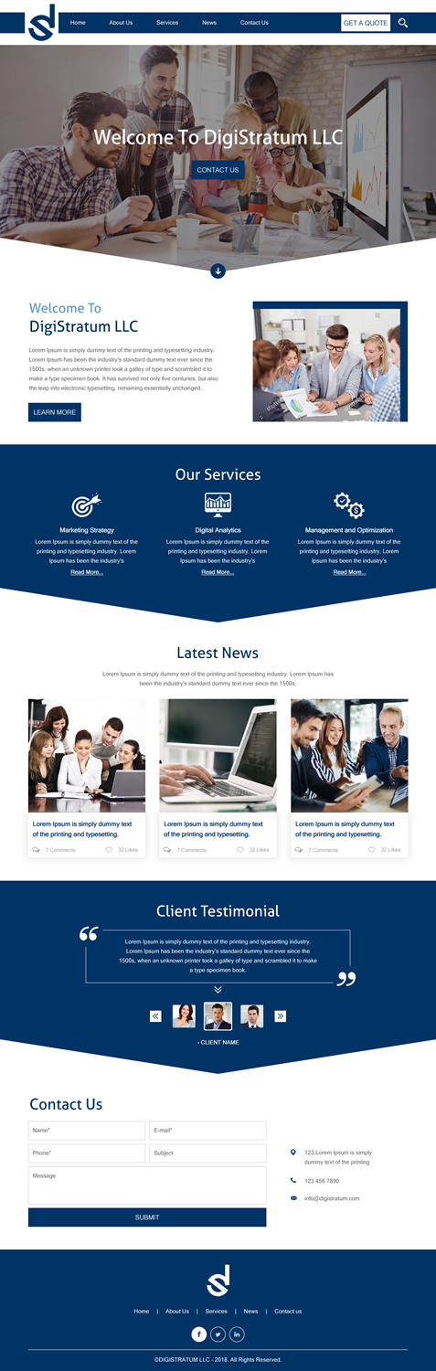 Web Design by rightway for DigiStratum LLC | Design #18695452