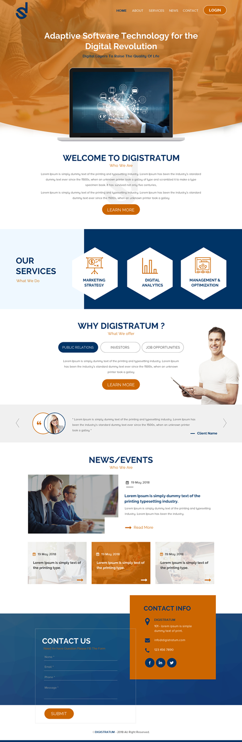 Web Design by rightway for DigiStratum LLC | Design #18695456