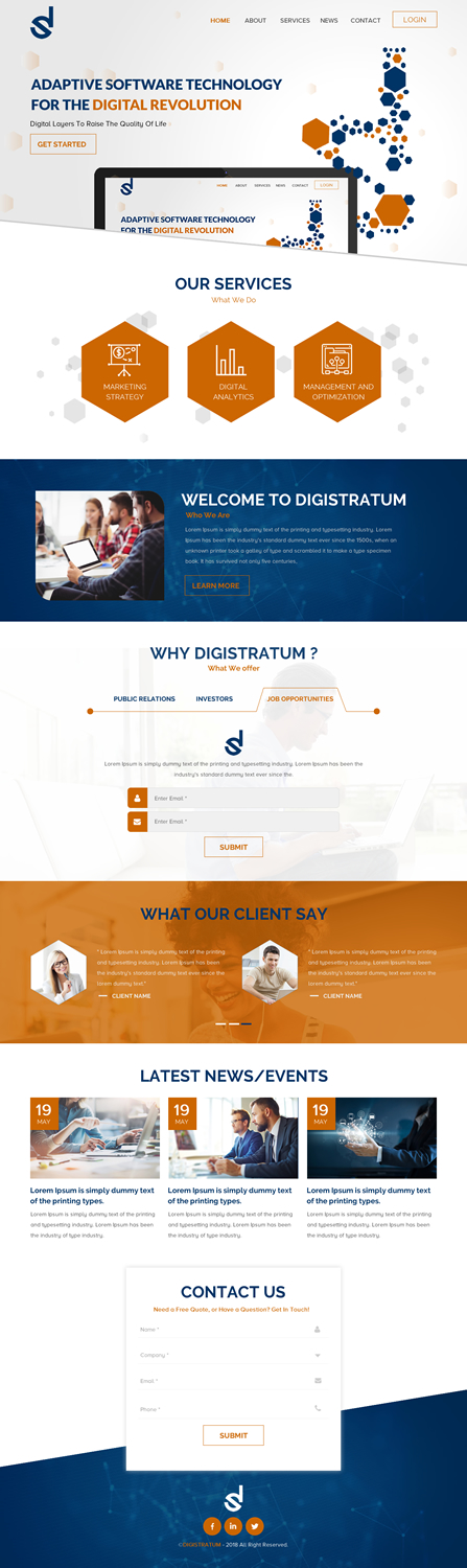 Web Design by rightway for DigiStratum LLC | Design #18695457