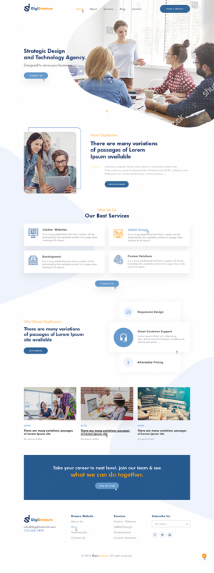 Small corporate website template design | Diseño Web por Ved Web Services