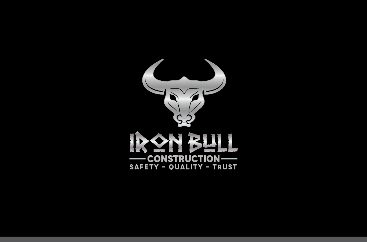 Logo Design by Knockout for Iron-Bull Construction  | Design #18716374