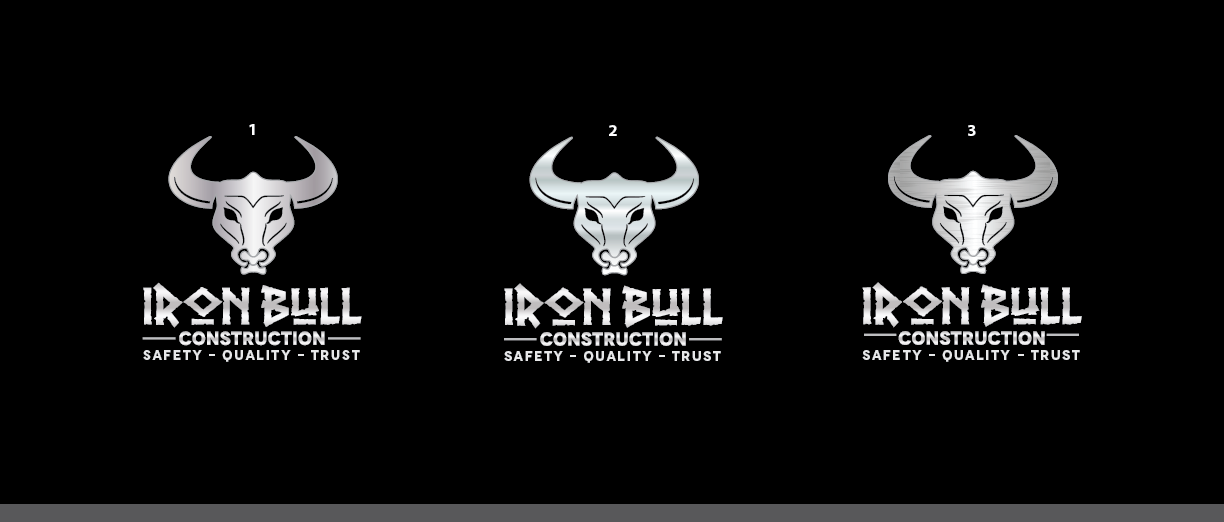 Logo Design by Knockout for Iron-Bull Construction  | Design #18717259
