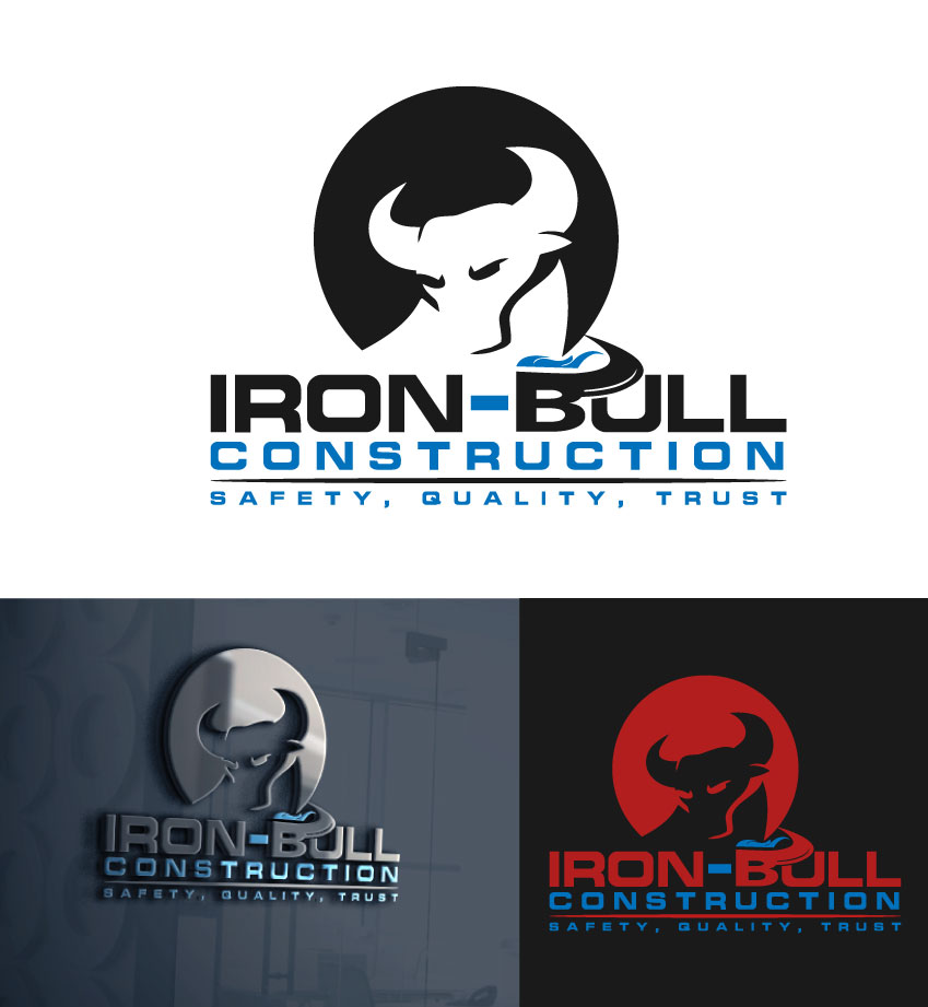 Logo Design by nexalite for Iron-Bull Construction  | Design #18723792