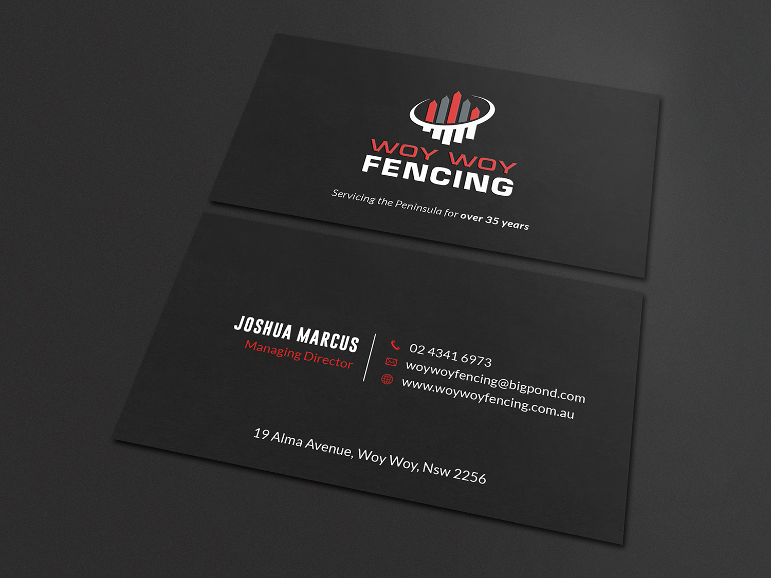 Business Card Design by Tilt for Woy Woy Fencing | Design #18798775