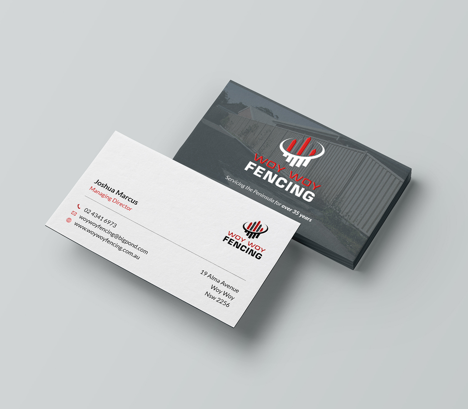Business Card Design by Tilt for Woy Woy Fencing | Design #18798785