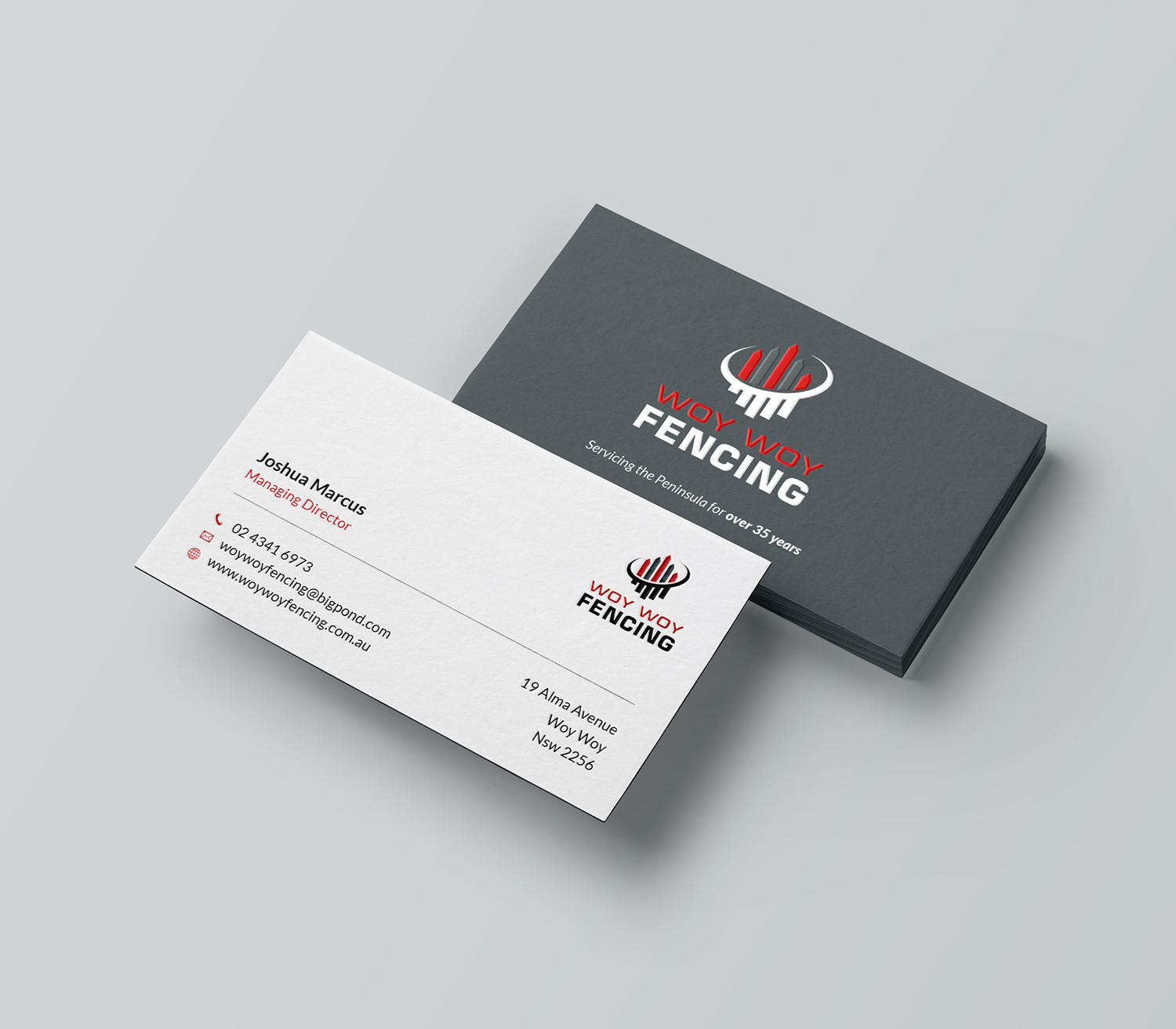 Business Card Design by Tilt for Woy Woy Fencing | Design #18798786