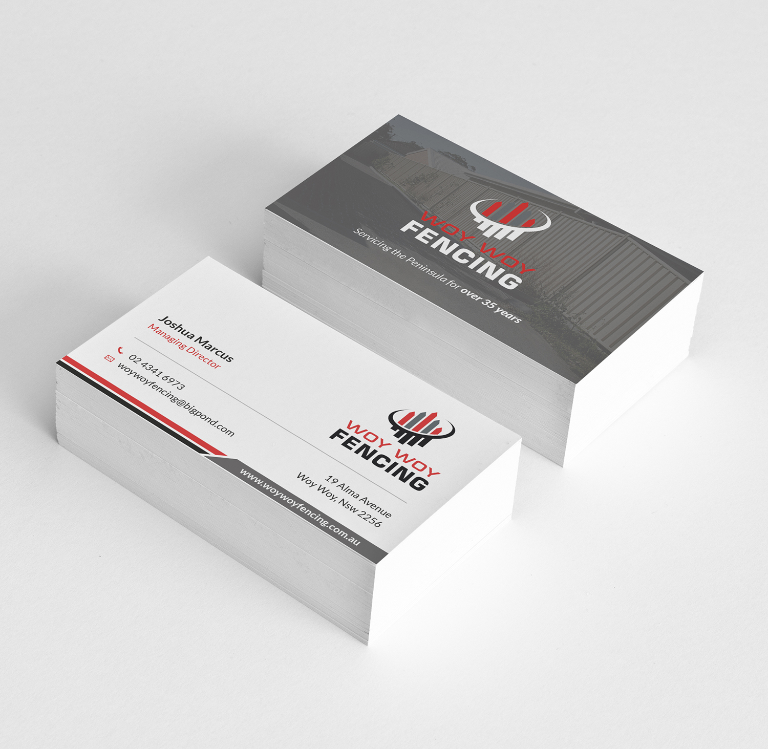 Business Card Design by Tilt for Woy Woy Fencing | Design #18809041