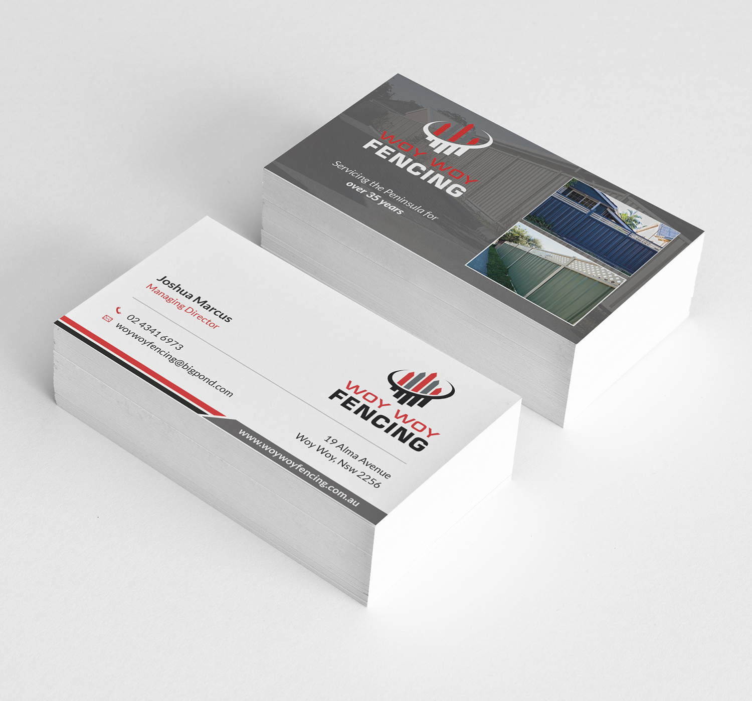 Business Card Design by Tilt for Woy Woy Fencing | Design #18809269